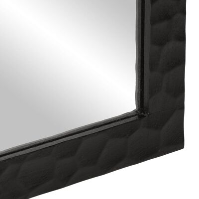 vidaXL Bathroom Mirror Black 50x70x2.5 cm Solid Wood Mango and Glass