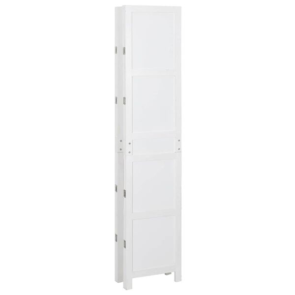 vidaXL Romdivider Panel Folding White 141.5 x 165 cm MDF