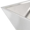 vidaXL Garden Planter Silver 40 x 40 x 15 cm Stainless Steel