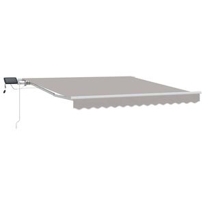 vidaXL Retractable Awning Light Grey 300 x 250 cm Fabric and Aluminium
