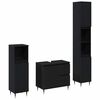 vidaXL Bathroom Furniture Set 3 pcs Black Oak