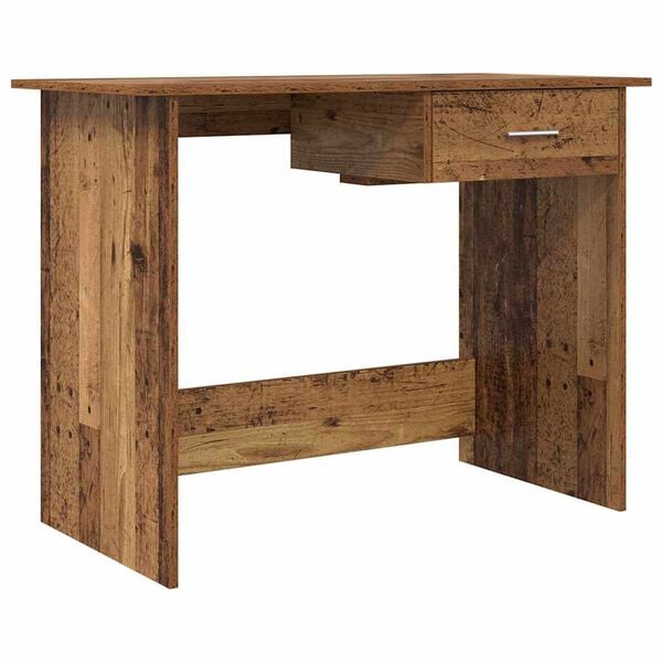 vidaXL Desk with Drawer Old Wood 100 x 50 x 76 cm Engineered Wood