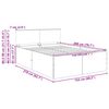 vidaXL Bed Frame with Headboard White 150 x 200 cm Engineered Wood
