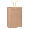 vidaXL Paper Bags 250 pcs with Handles Brown 21x11x31 cm