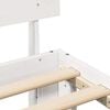 vidaXL Bed Frame with Headboard White 120 x 200 cm Solid Pine Wood