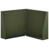 vidaXL Retaining Wall 50 x 50 x 30 cm Steel Olive Green
