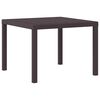vidaXL Garden Dining Table Brown 100 x 100 x 73 cm Poly Rattan
