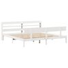 vidaXL Bed Frame without Mattress White 200x200 cm Solid Wood Pine