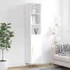 vidaXL Highboard High Gloss White 34.5x34x180 cm Engineered Wood