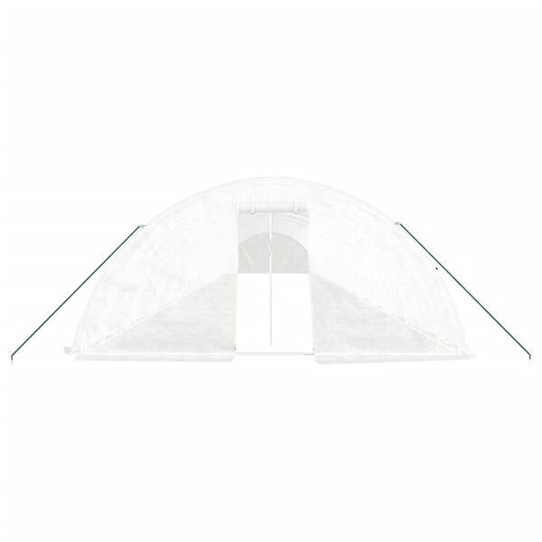 vidaXL Greenhouse with Steel Frame White 120 m&sup2; 24x5x2.3 m