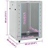 vidaXL Network Cabinet with Storage Grey 60 x 60 x 80 cm Steel