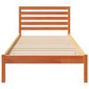 vidaXL Bed Frame with Headboard Wax Brown 80 x 220 cm Solid Pine Wood