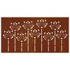 vidaXL Garden Wall Decoration 105x55 cm Corten Steel Flower Design