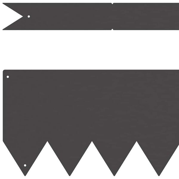 vidaXL Lawn Edging 50 pcs Black 100 x 0.05 x 15 cm Cold Rolled Steel