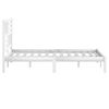 vidaXL Bed Frame without Mattress White 150x200 cm King Size Solid Wood Pine