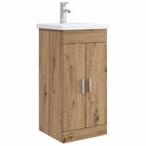 vidaXL Bathroom Vanity with Sink Artisan Oak 42 x 40 x 84.5 cm