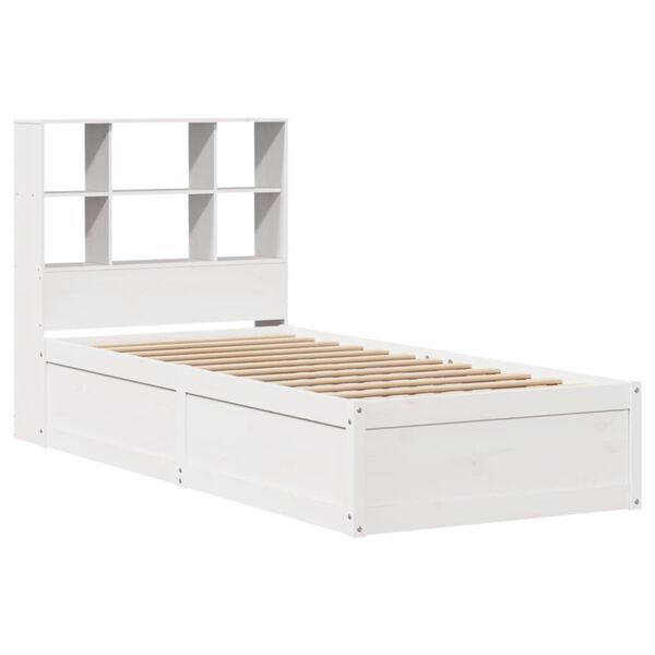 vidaXL Bed Frame without Mattress White 90x190 cm Single Solid Wood Pine