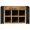 vidaXL Wine Rack Brown and Black 46 x 35 x 27.5 cm Solid Mango wood