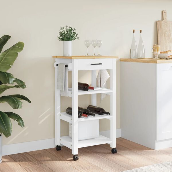 vidaXL Kitchen Trolley MONZA 48x40x88.5 cm Solid Wood Pine