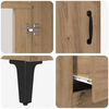 vidaXL Highboard Artisan Oak 69.5 x 34 x 180 cm Engineered Wood