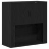 vidaXL Highboard Black oak 80 x 33 x 150 cm Engineered wood