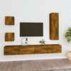 vidaXL 5 Piece TV Cabinet Set Smoked Oak Engineered Wood