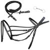 vidaXL Horse Bridle | Black | High-quality buffalo leather | Full