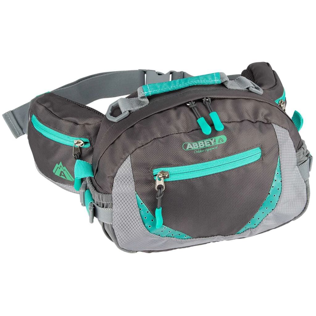 Abbey Outdoor Waist Bag Anthracite and Emerald 21QE AGG Uni