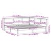 vidaXL Bookcase Bed 2 pcs Wax Brown 200 x 200 cm Solid Pine Wood