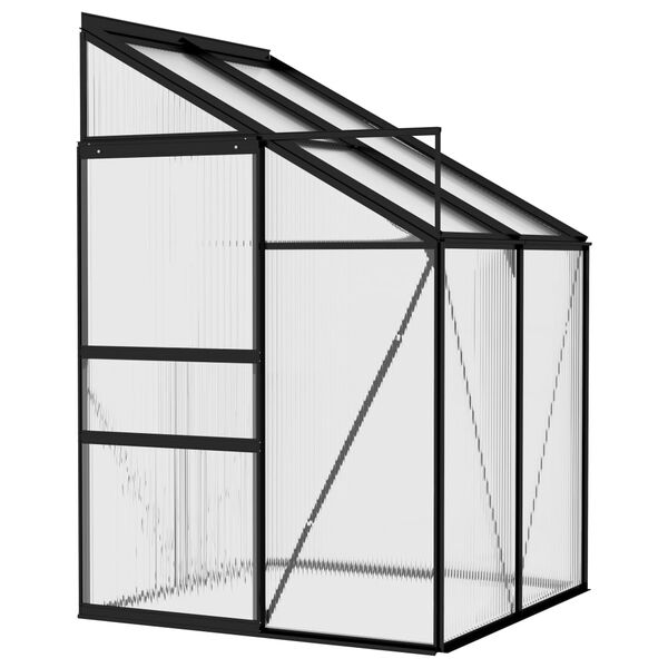 vidaXL Greenhouse Anthracite Aluminium 2.59 m&sup3;