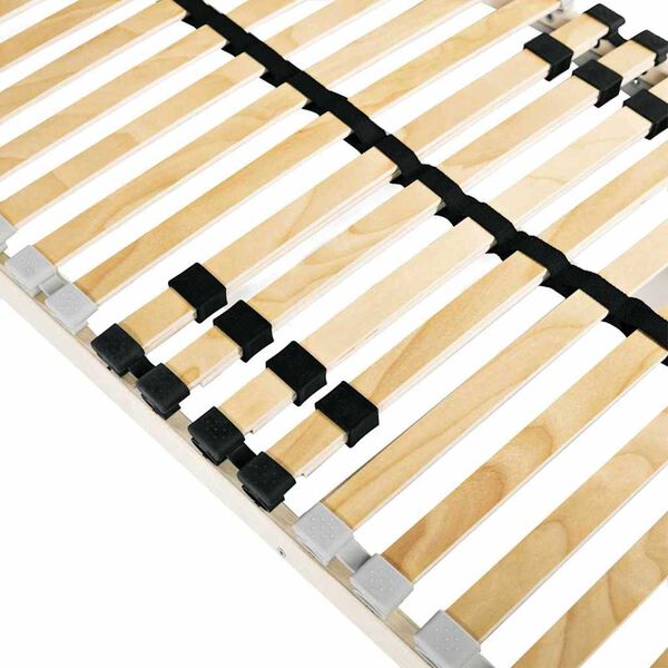 vidaXL Slatted Bed Base Brown 120 x 190 cm Solid beech wood