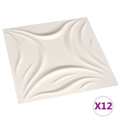 vidaXL 12 pcs Wall Panels 3D 0.5x0.5 m 3 m²
