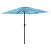 vidaXL Garden Parasol with Steel Pole Blue 248x248x248 cm