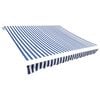 vidaXL Awning Replacement Fabric Blue and White 3.5x2.5 m Polyester