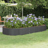 vidaXL Garden Raised Bed Galvanised Steel 296x140x36 cm Anthracite