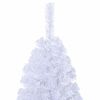 vidaXL Artificial Christmas Tree with Stand White 210 cm PVC and Steel