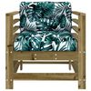vidaXL Garden Chairs with Cushions 2 pcs Impregnated Wood Pine