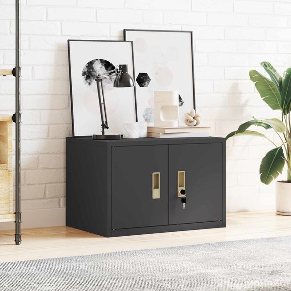 vidaXL Storage Cabinet Black 60 x 40 x 40 cm Cold-Rolled Steel