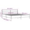 vidaXL Bed Frame without Mattress Grey Sonoma 200x200 cm
