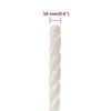 vidaXL Work Rope White 10 mm 50 m Polypropylene
