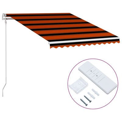 vidaXL Automatic Retractable Awning 350x250 cm Orange and Brown