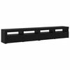 vidaXL TV Cabinet Set 3 pcs Black Oak 240 x 35 x 40 cm Engineered Wood