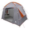 vidaXL Cabin Tent Grey and Orange 210 x 210 x 138 cm Polyester