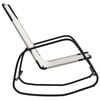 vidaXL Rocking Sun Lounger Cream Steel and Textilene