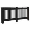 vidaXL Radiator Cover 2 pcs Black 172 x 19 x 81.5cm Engineered Wood