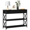 vidaXL Console Table with Drawer with Shelf Black oak 100 x 28 x 75 cm