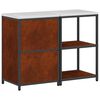 vidaXL Kitchen Storage Set with Shelf 2 pcs Rusty Weathering Steel