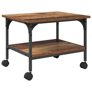 vidaXL Printer Stand Old Wood 50 x 40 x 38 cm Engineered Wood