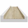vidaXL Wall Shelves 2 pcs White and Sonoma Oak 100x9x3 cm