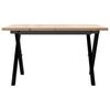 vidaXL Coffee Table X-Frame 60x60x40 cm Solid Wood Pine and Steel